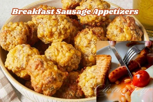 Delicious homemade breakfast sausage appetizers served on a platter with toothpicks for easy serving.